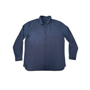 BYLT Vista Stretch Long Sleeve Button Up Shirt in Navy Blue Size XXL Mens Work